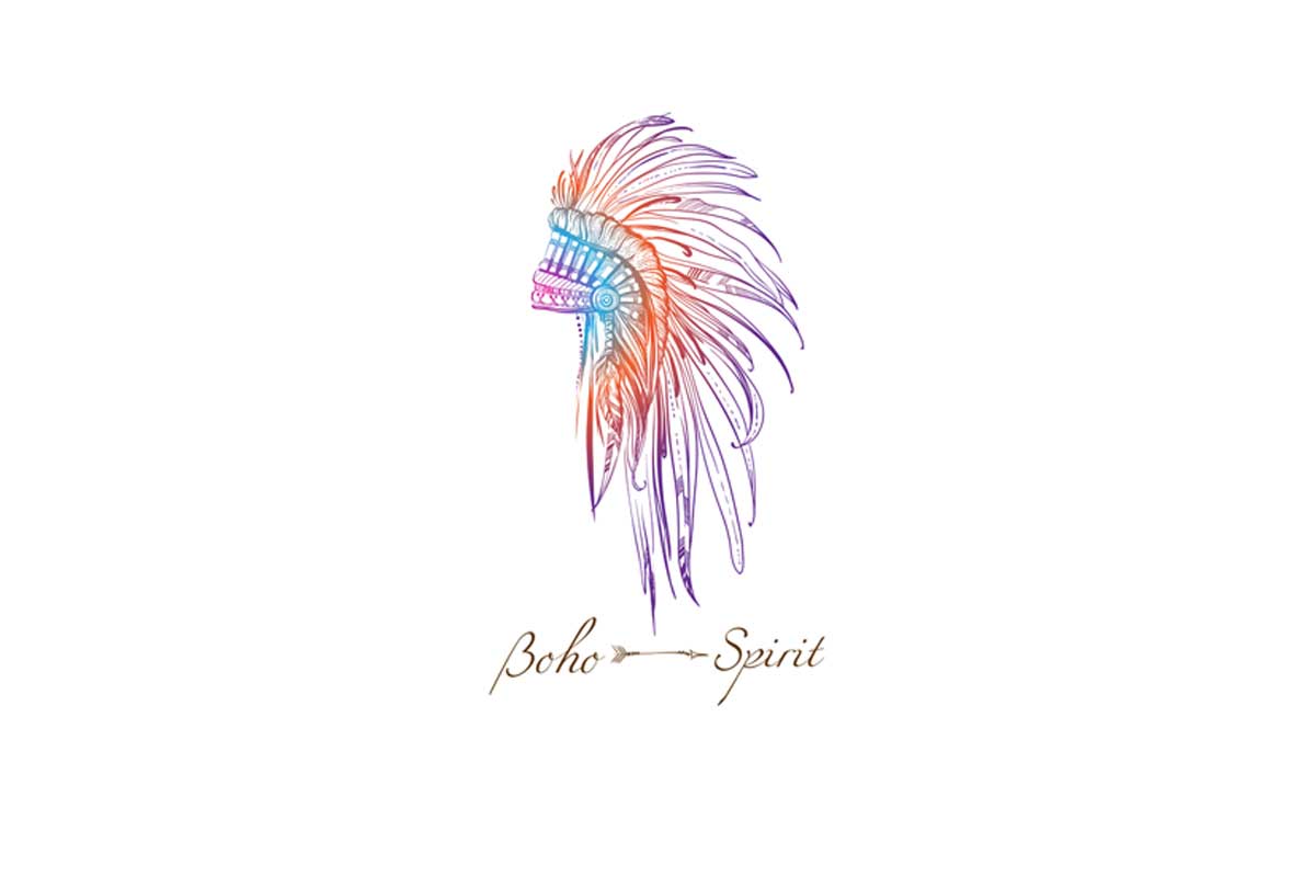 Boho Head Dress 3 | Tribal Canvas Wall Art Print - Final Touch Decor