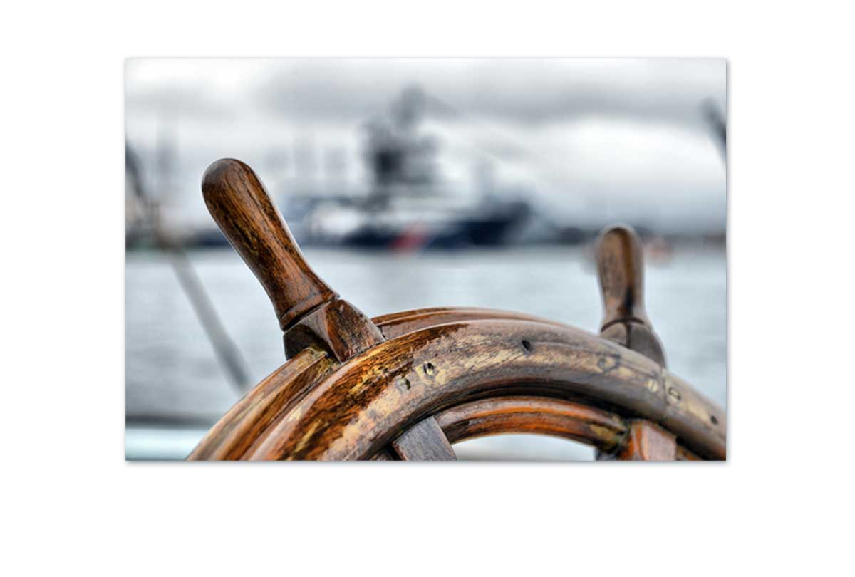 Ship’s Wheel | Nautical Canvas Wall Art Print - Final Touch Decor