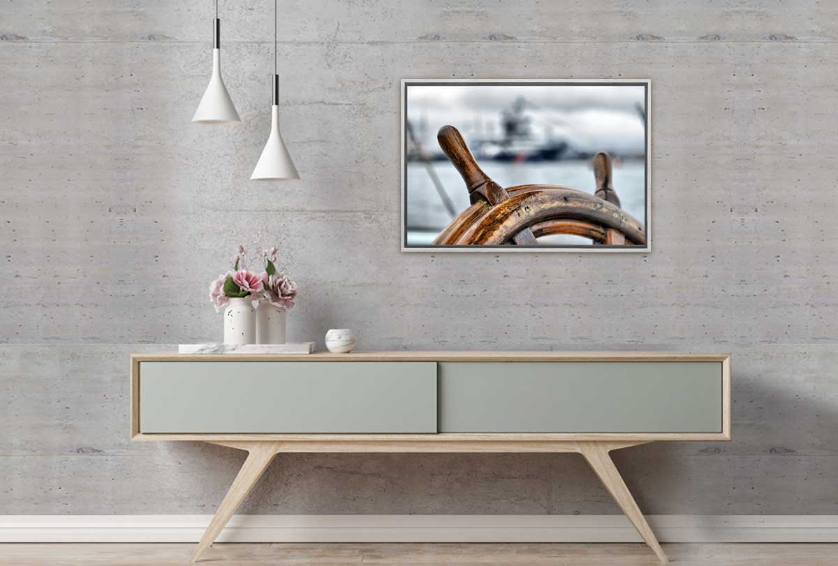 Ship’s Wheel | Nautical Canvas Wall Art Print - Final Touch Decor