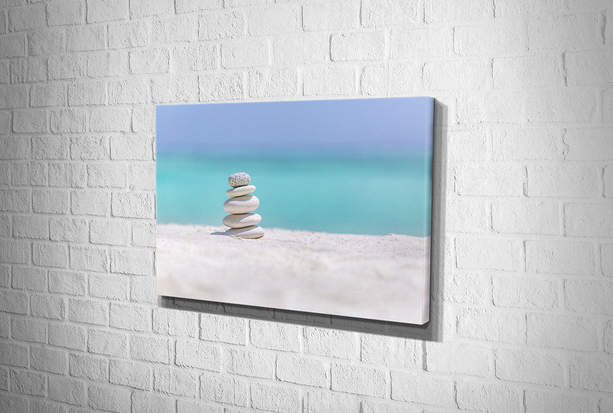 Tropical Beach Pebbles | Canvas Wall Art Print - Final Touch Decor