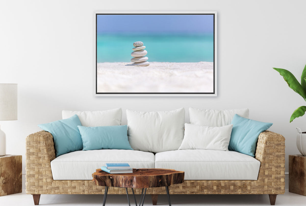Tropical Beach Pebbles | Canvas Wall Art Print - Final Touch Decor