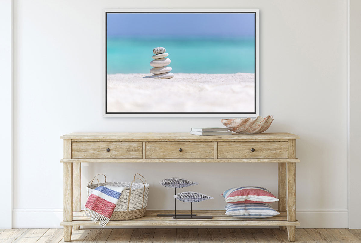 Tropical Beach Pebbles | Canvas Wall Art Print - Final Touch Decor