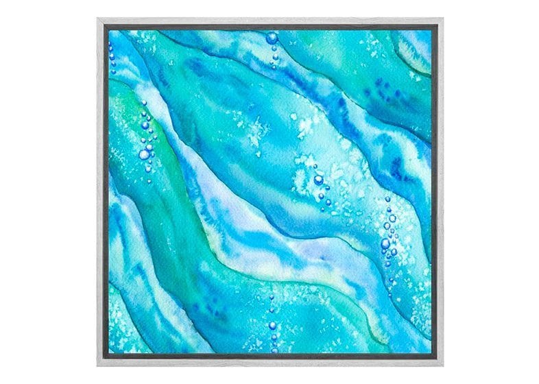 Abstract Aqua Teal Water | Canvas Wall Art Print - Final Touch Decor