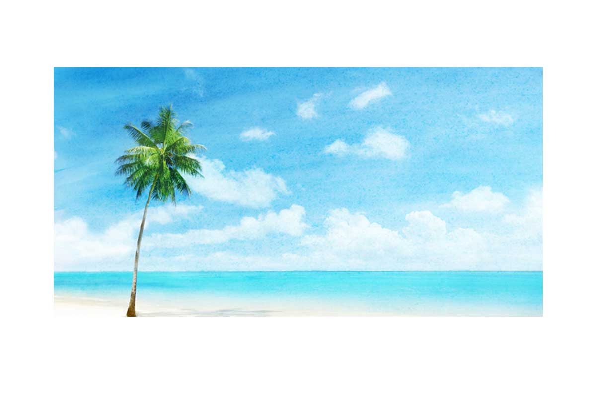 Tropical Beach Panorama | Canvas Wall Art Print - Final Touch Decor