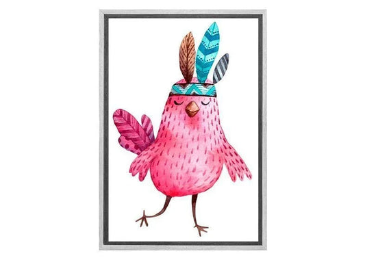 Pink Chick | Boho Kids Print | Canvas Wall Art Print - Final Touch Decor
