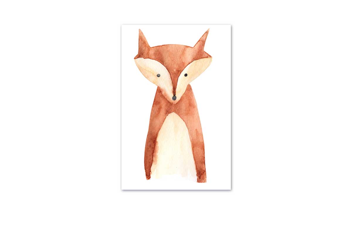 Fox | Kids Woodland Print | Canvas Wall Art Print - Final Touch Decor