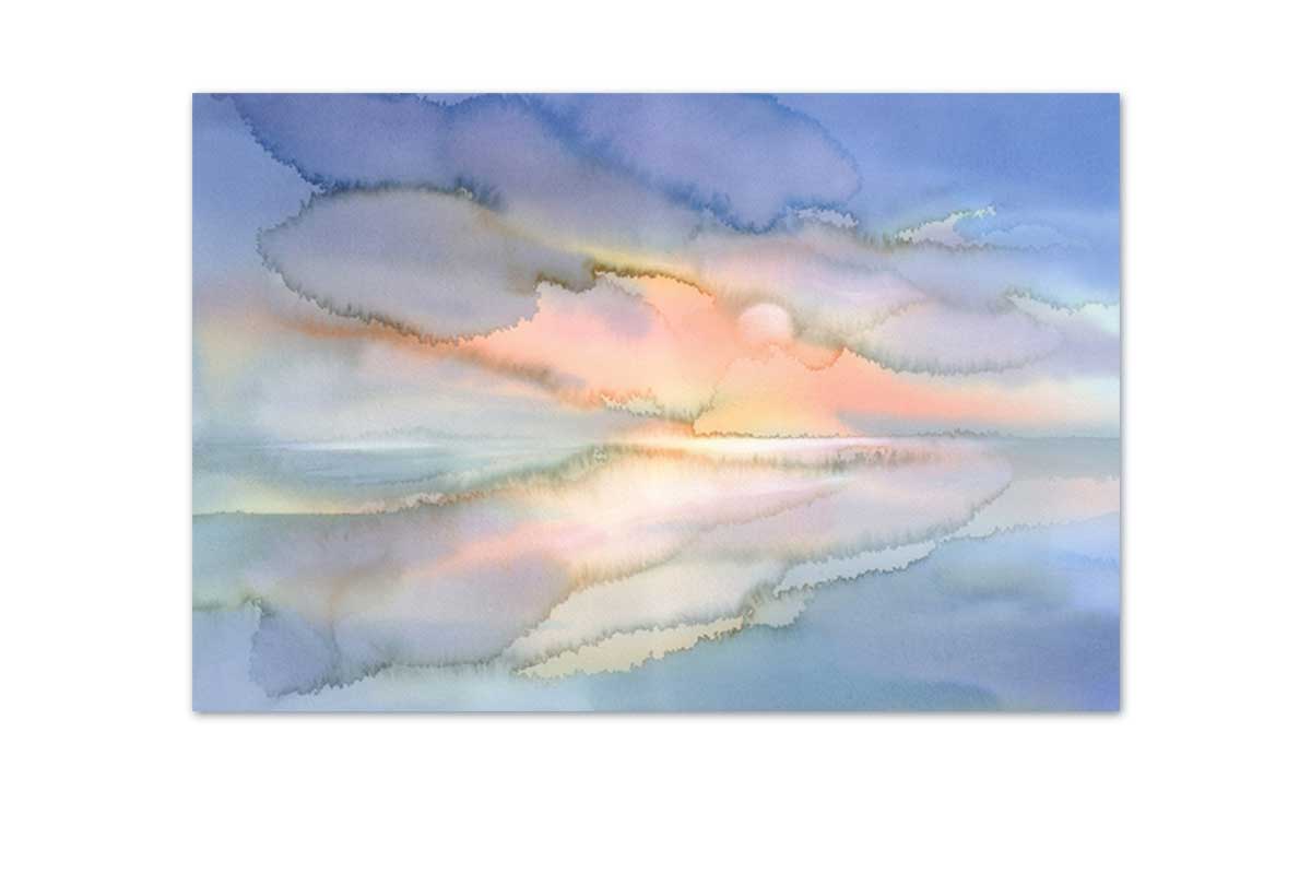 Sunrise Over Glassy Lake | Abstract Wall Art Print - Final Touch Decor