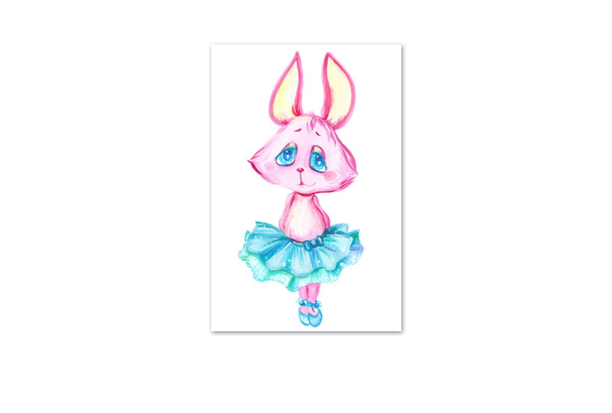 Ballerina Bunny | Kids Wall Art Print - Final Touch Decor