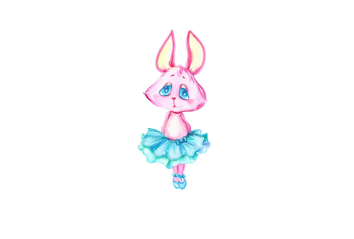 Ballerina Bunny | Kids Wall Art Print - Final Touch Decor