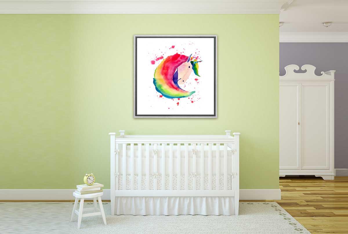 Rainbow Unicorn | Kids Wall Art Print - Final Touch Decor