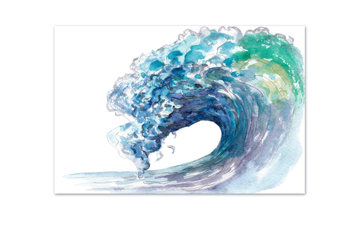 Watercolour Wave | Beach Wall Art - Final Touch Decor
