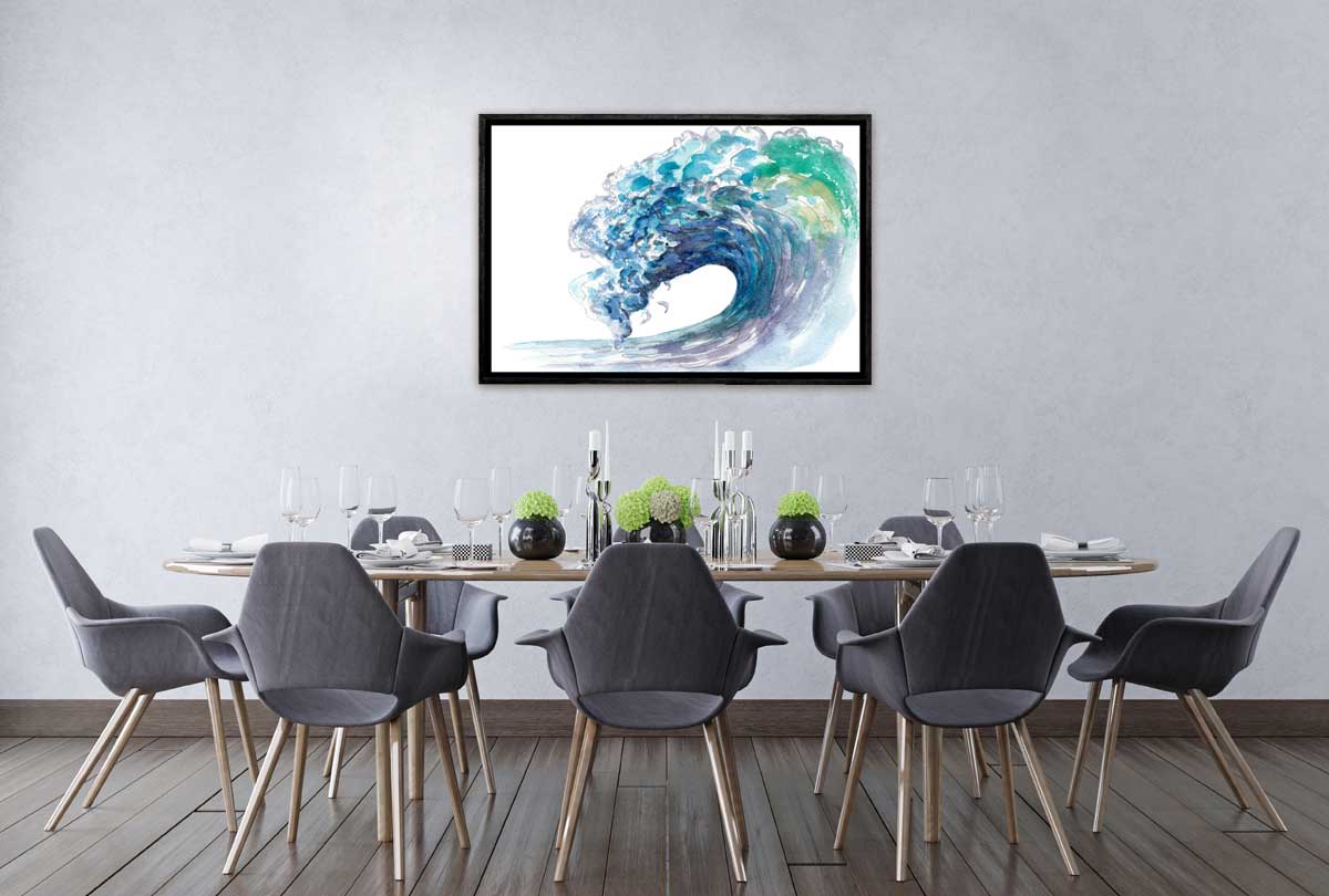 Watercolour Wave | Beach Wall Art - Final Touch Decor