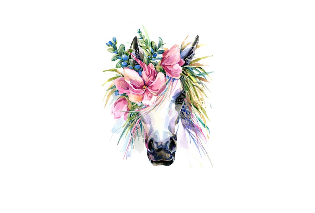 Floral Unicorn | Girls Room Wall Art Print - Final Touch Decor