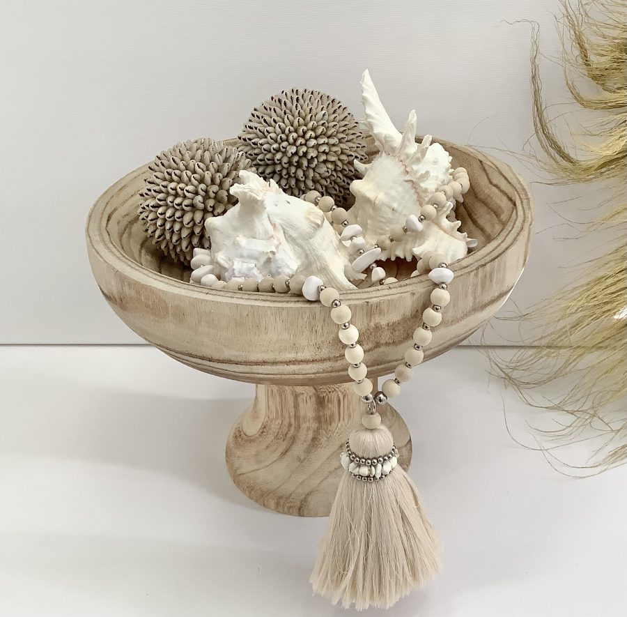 Beaded Strand with Tassel Natural - Final Touch Decor