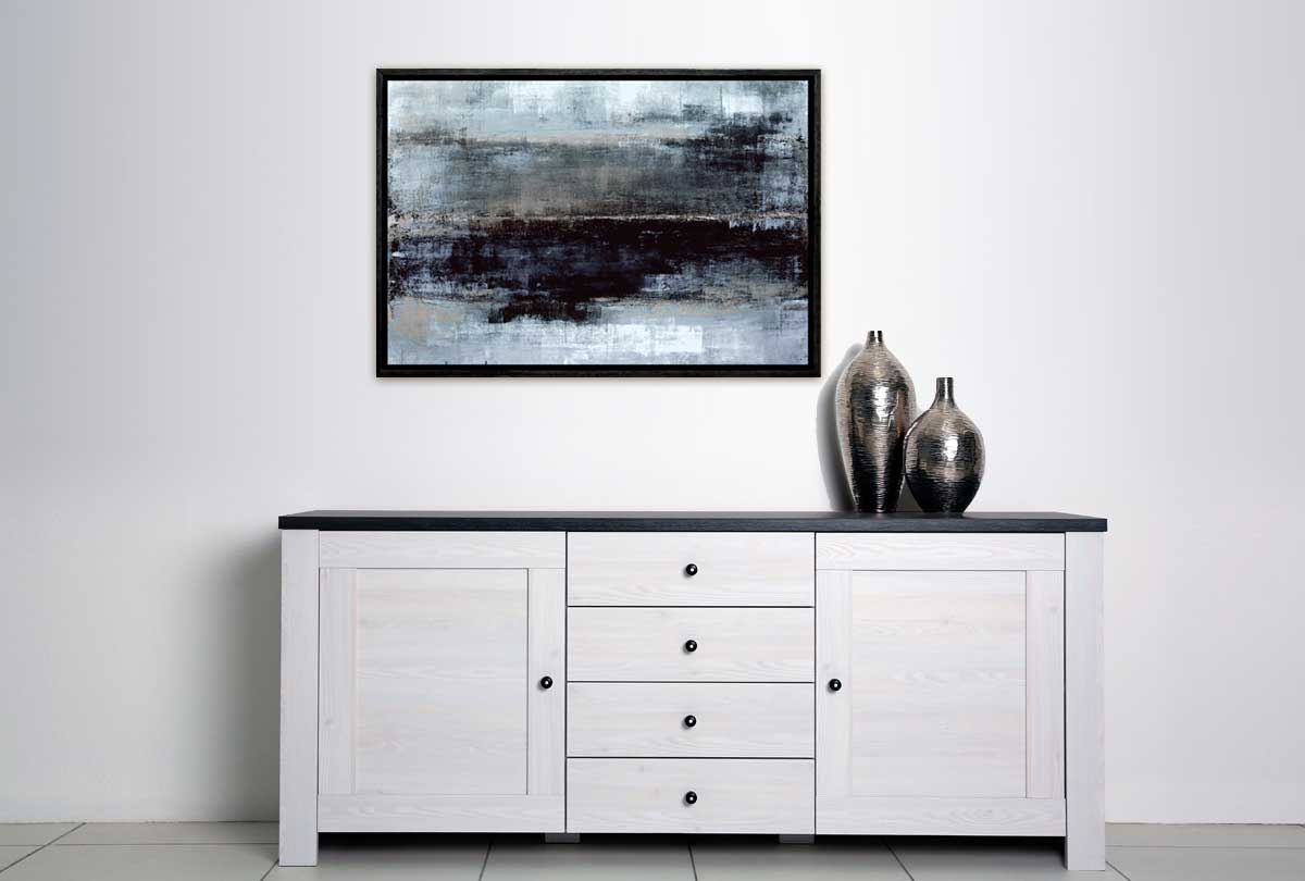 Black and Grey Abstract 2 | Canvas Wall Art Print - Final Touch Decor