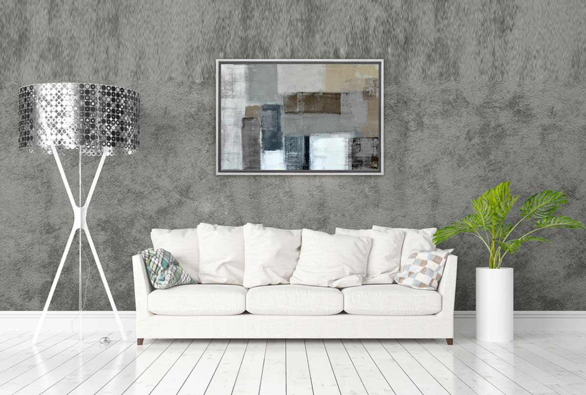 Grey and Brown Abstract | Canvas Wall Art Print - Final Touch Decor