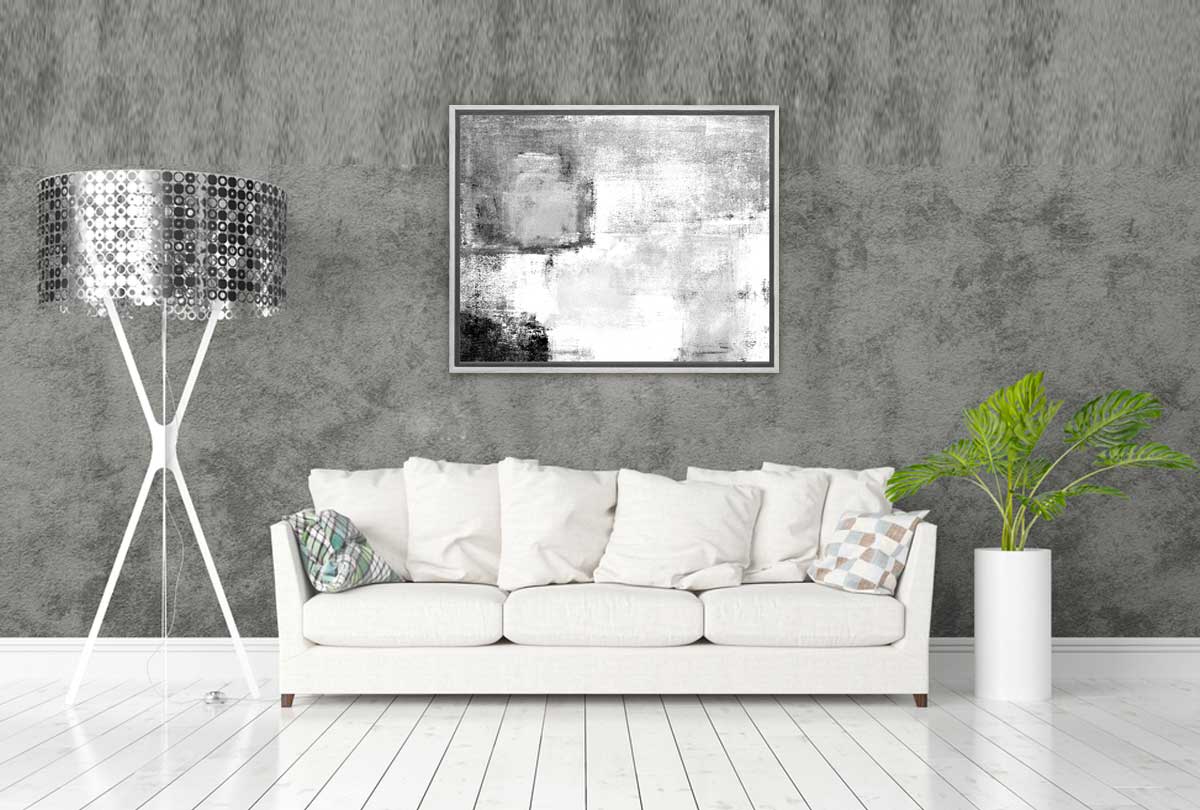 Black and Grey Abstract | Canvas Wall Art Print - Final Touch Decor