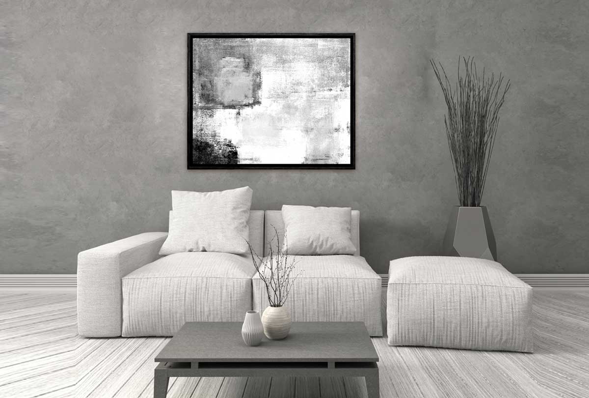 Black and Grey Abstract | Canvas Wall Art Print - Final Touch Decor
