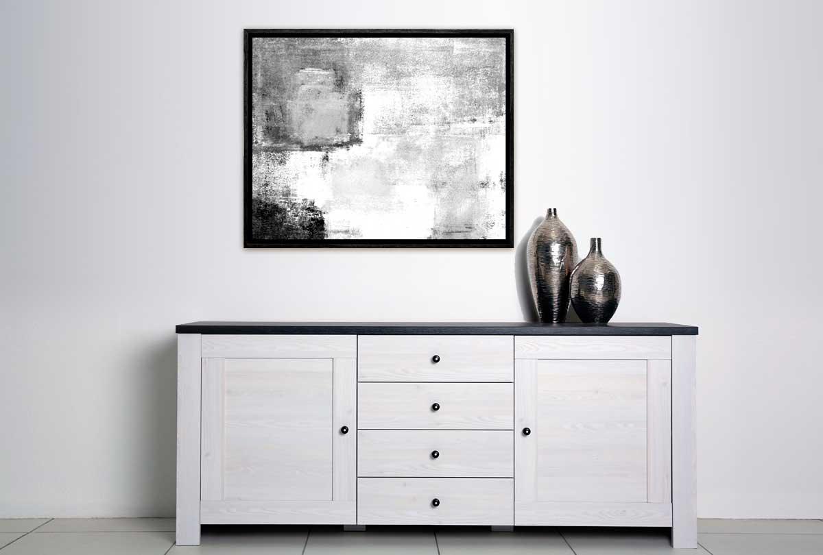 Black and Grey Abstract | Canvas Wall Art Print - Final Touch Decor