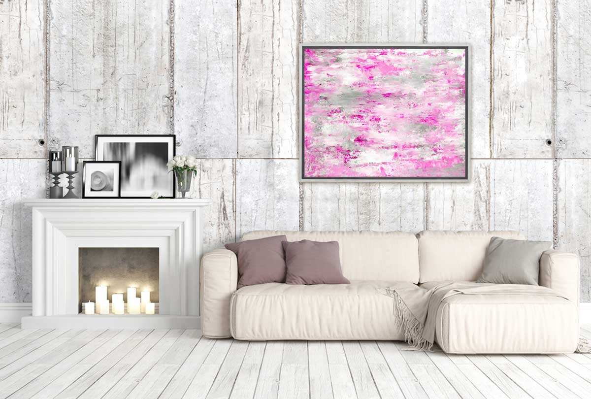 Pink & Grey Abstract | Landscape Wall Art - Final Touch Decor
