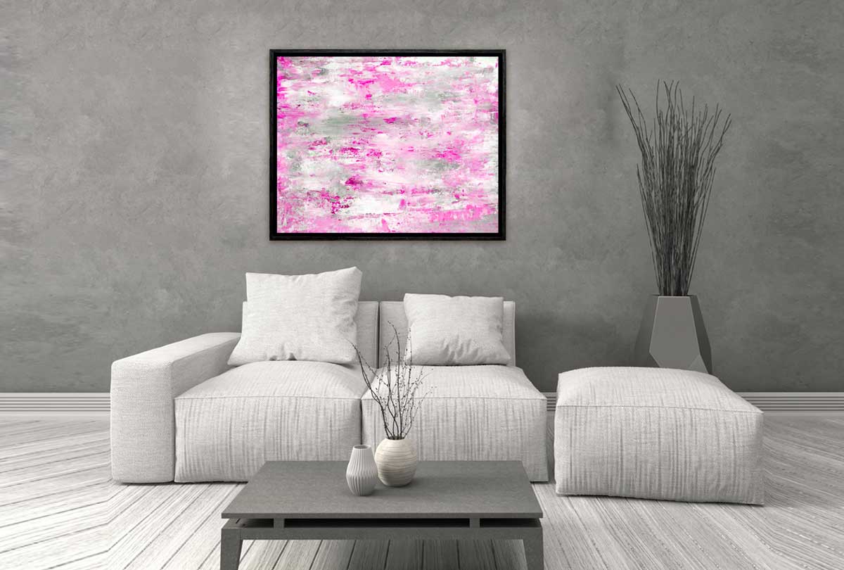 Pink & Grey Abstract | Landscape Wall Art - Final Touch Decor