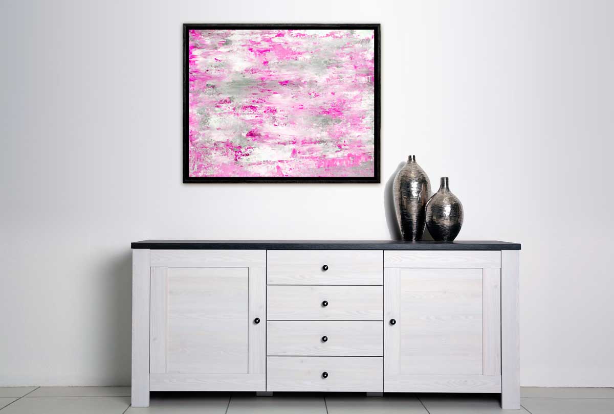 Pink & Grey Abstract | Landscape Wall Art - Final Touch Decor