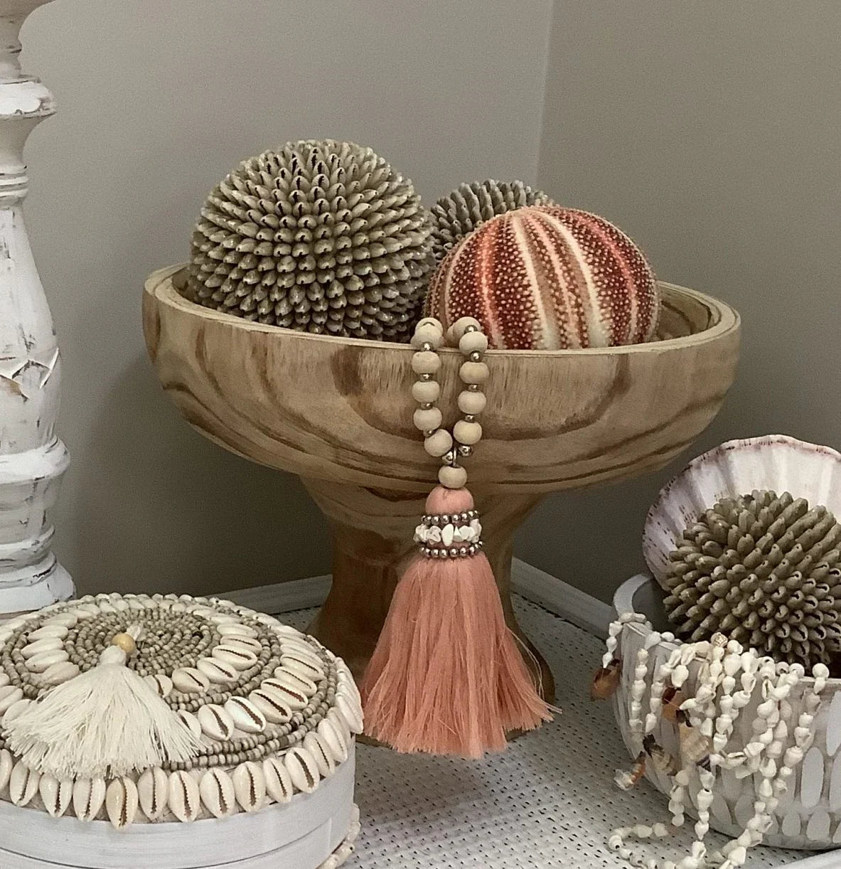 Beaded Strand with Tassel Rose - Final Touch Decor