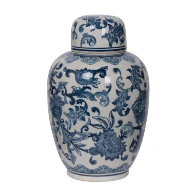 Blue White Decorative Jar - Final Touch Decor