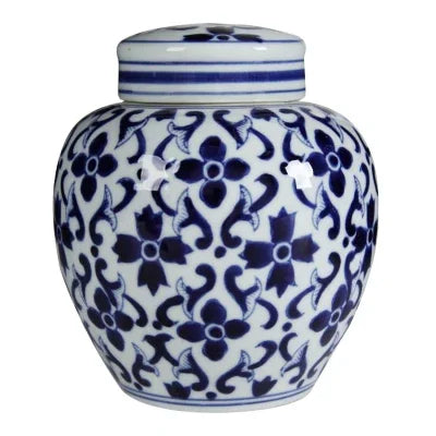 Aline Ginger Jar Blue White - Final Touch Decor