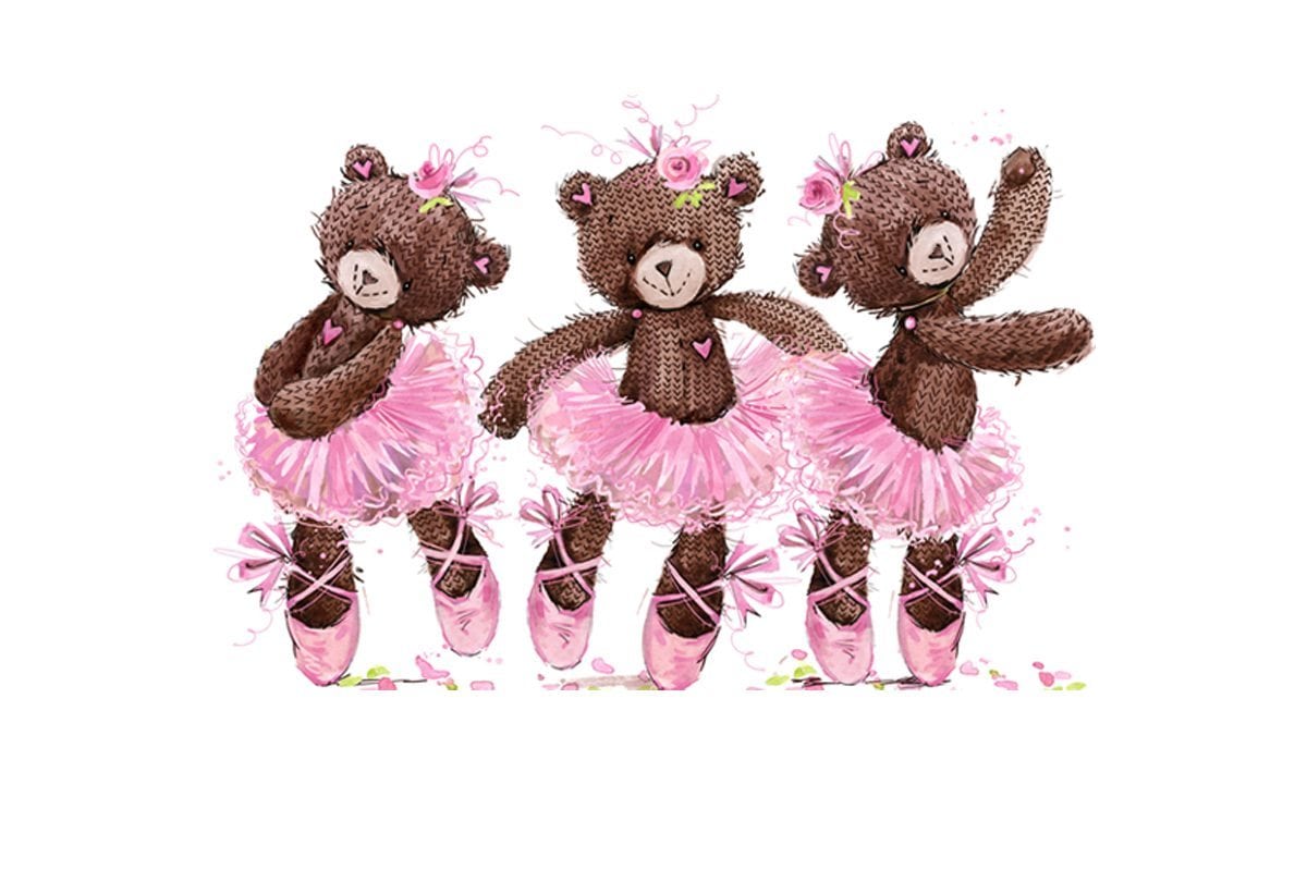 Ballet Bears | Canvas Wall Art Print - Final Touch Decor