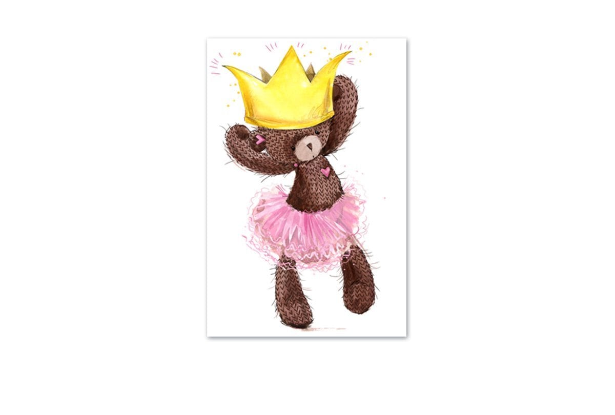 Ballet Bear Princess | Canvas Wall Art Print - Final Touch Decor