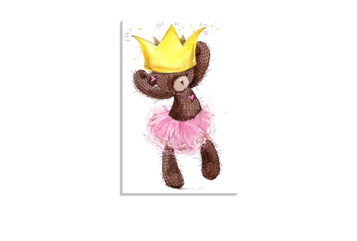 Ballet Bear Princess | Canvas Wall Art Print - Final Touch Decor