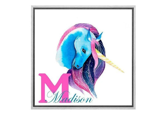 A Personalised Unicorn | Custom Girls Canvas Wall Art Print - Final Touch Decor
