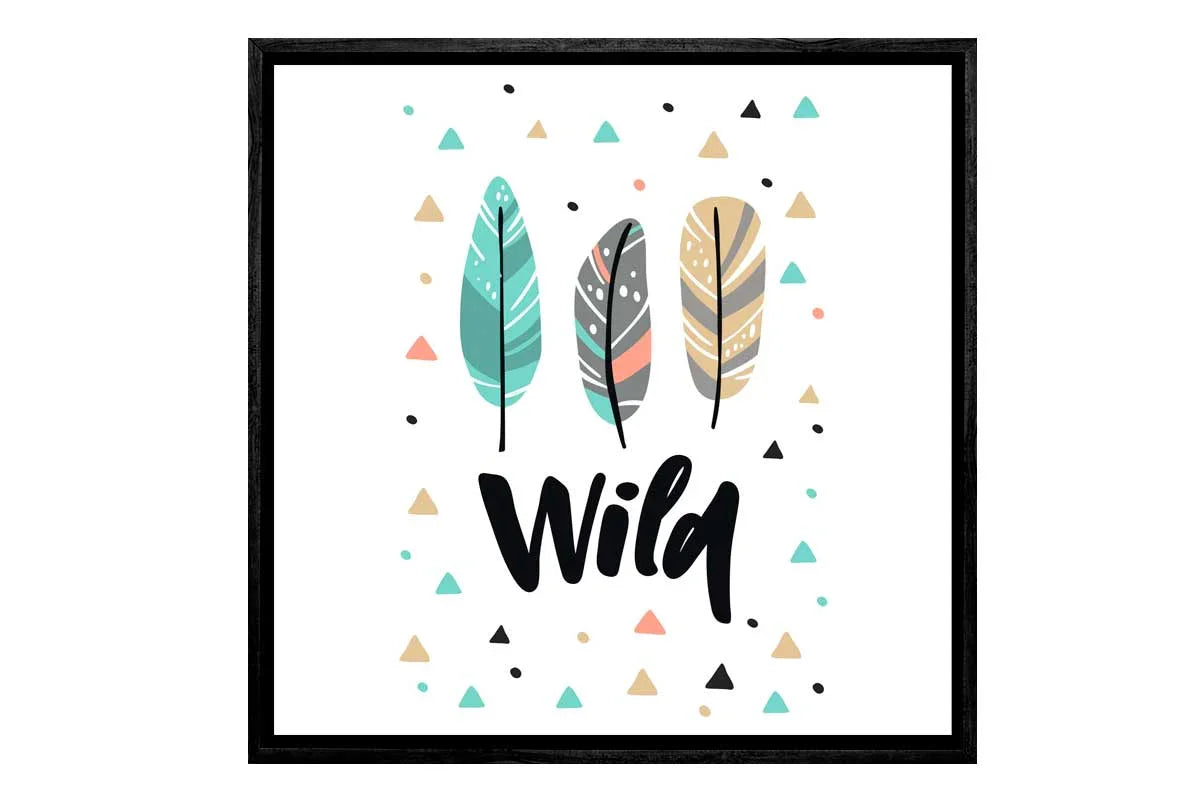 Wild Boho Feathers | Kids Canvas Wall Art Print - Final Touch Decor