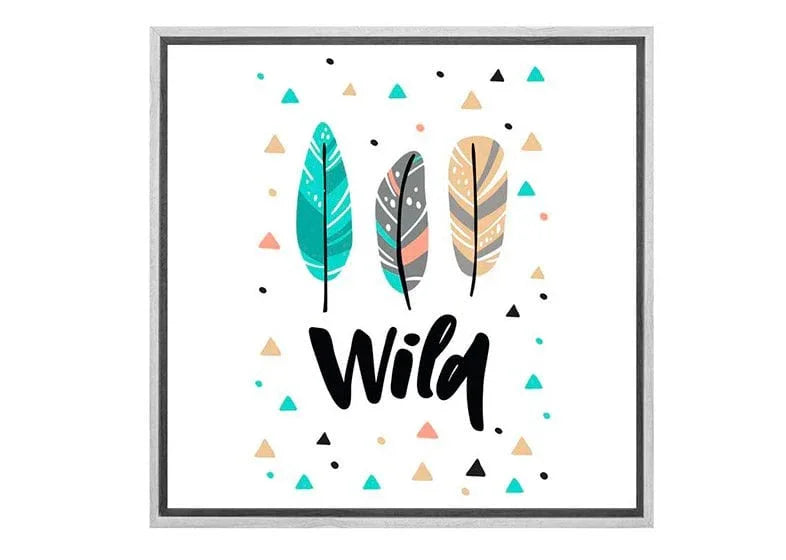 Wild Boho Feathers | Kids Canvas Wall Art Print - Final Touch Decor