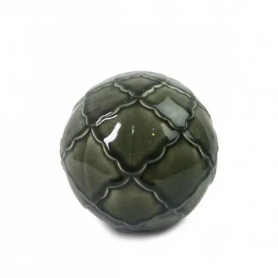 Decorative Green Crackled Ball 15cm - Final Touch Decor
