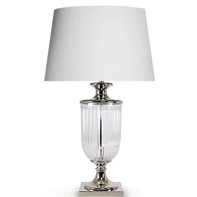 Milan Glass Table Lamp with Shade 78cm - Final Touch Decor