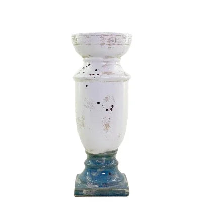 Blue and White Coastal Candlestick 30cm - Final Touch Decor
