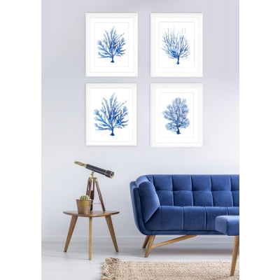 Blue Coral Print Set of 4 - Final Touch Decor