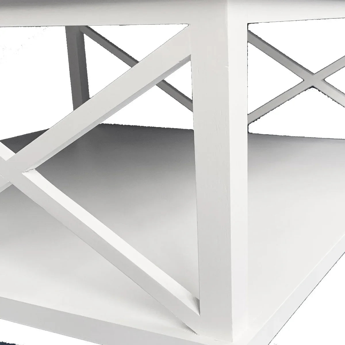 Hamptons Style White Coffee Table Rectangular - Final Touch Decor