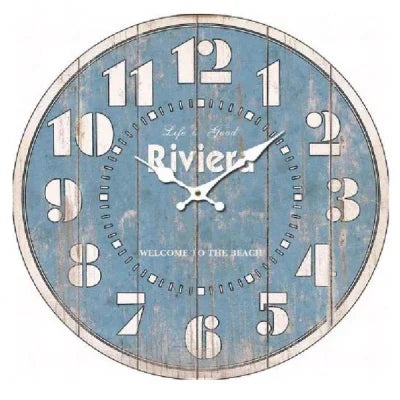 Coastal Blue Wall Clock 34cm - Final Touch Decor