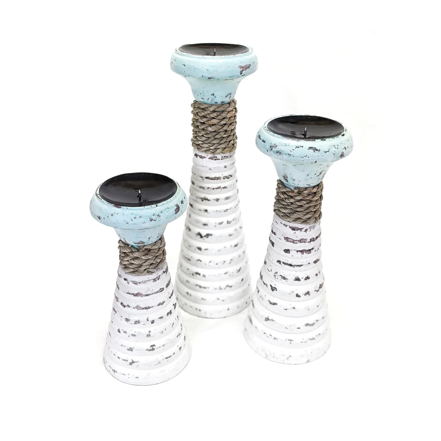 White Sage Candle Holder Set of 3 - Final Touch Decor