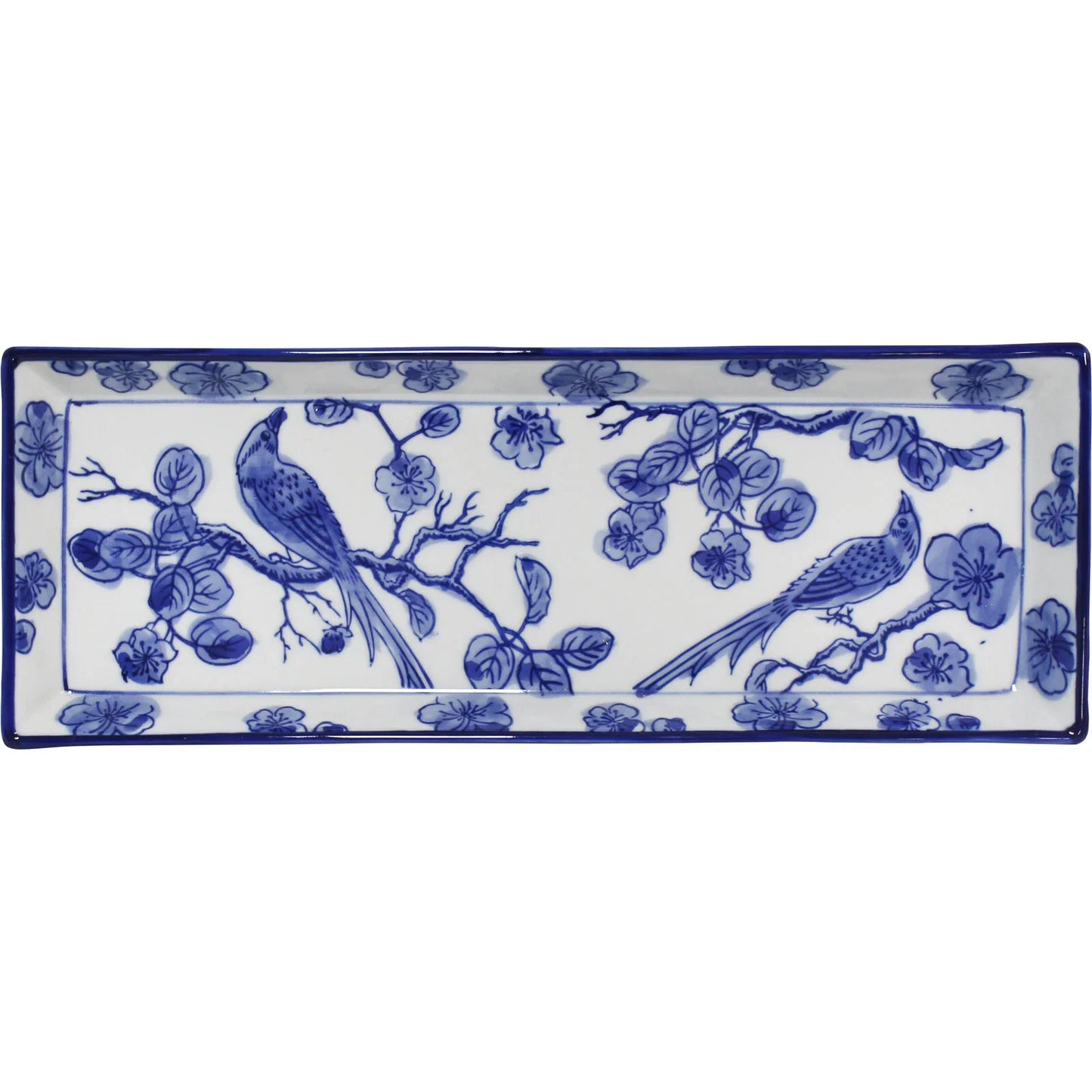 Rectangular Plate Bird Blossom - Final Touch Decor