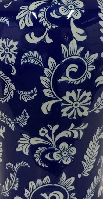 Blossom Blue & White Ceramic Table Lamp - Final Touch Decor