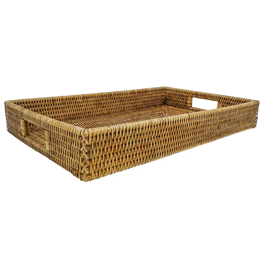 Large Rattan Tray Natural - Final Touch Decor