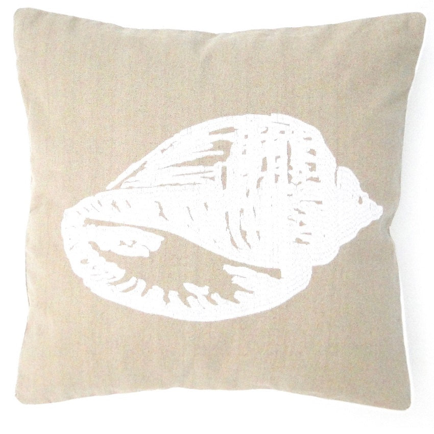 Conch Shell Cushion Natural - Final Touch Decor