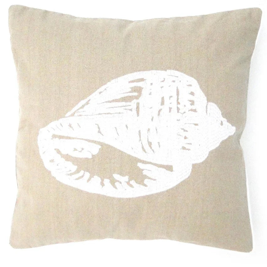 Conch Shell Cushion Natural - Final Touch Decor