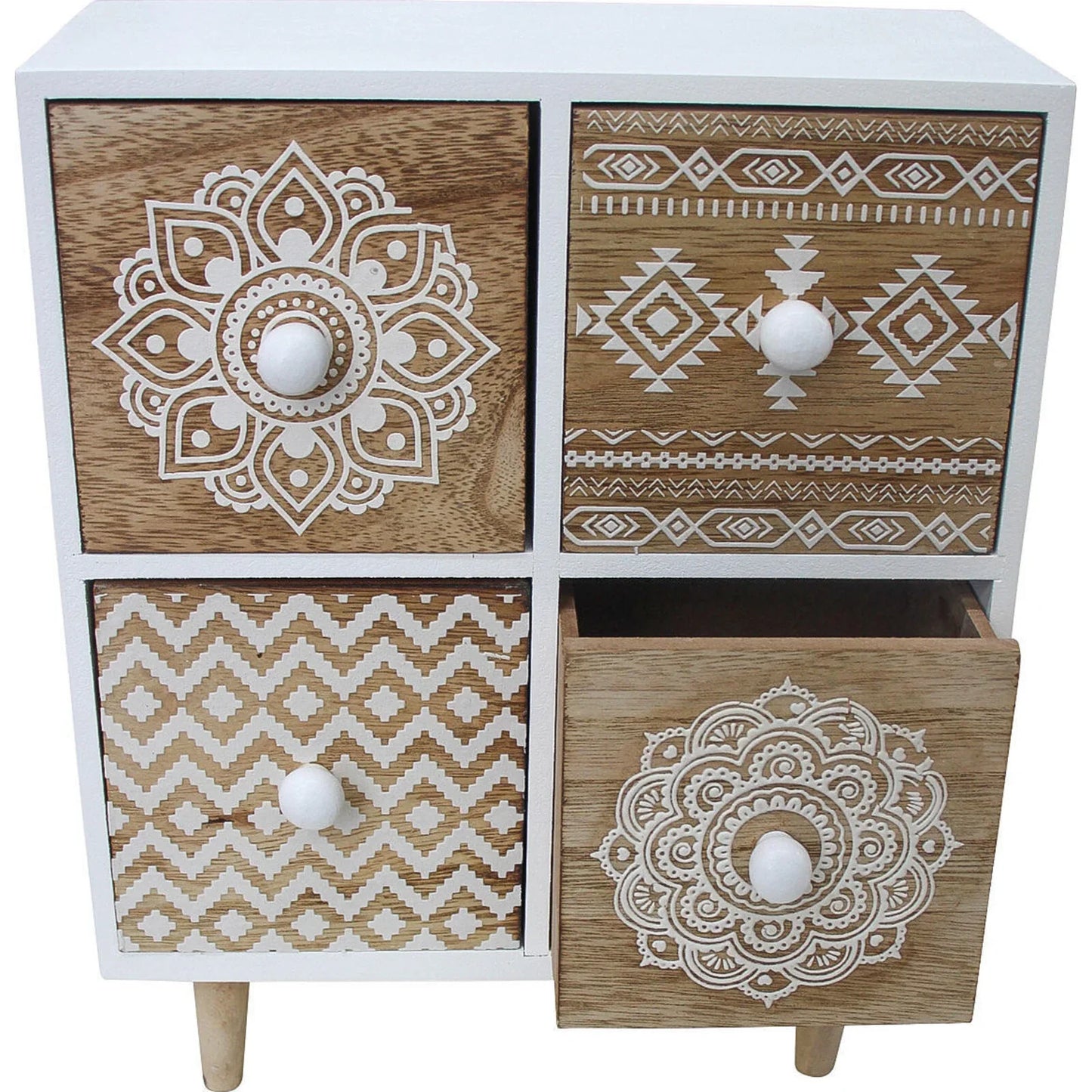 Boho Table Top 4 Draw Chest - Final Touch Decor