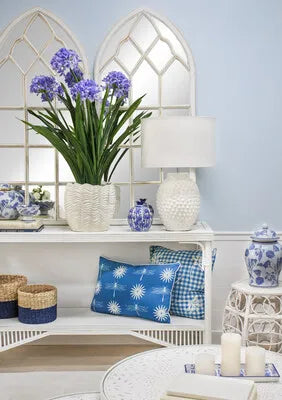 Coastal White Console Table - Final Touch Decor