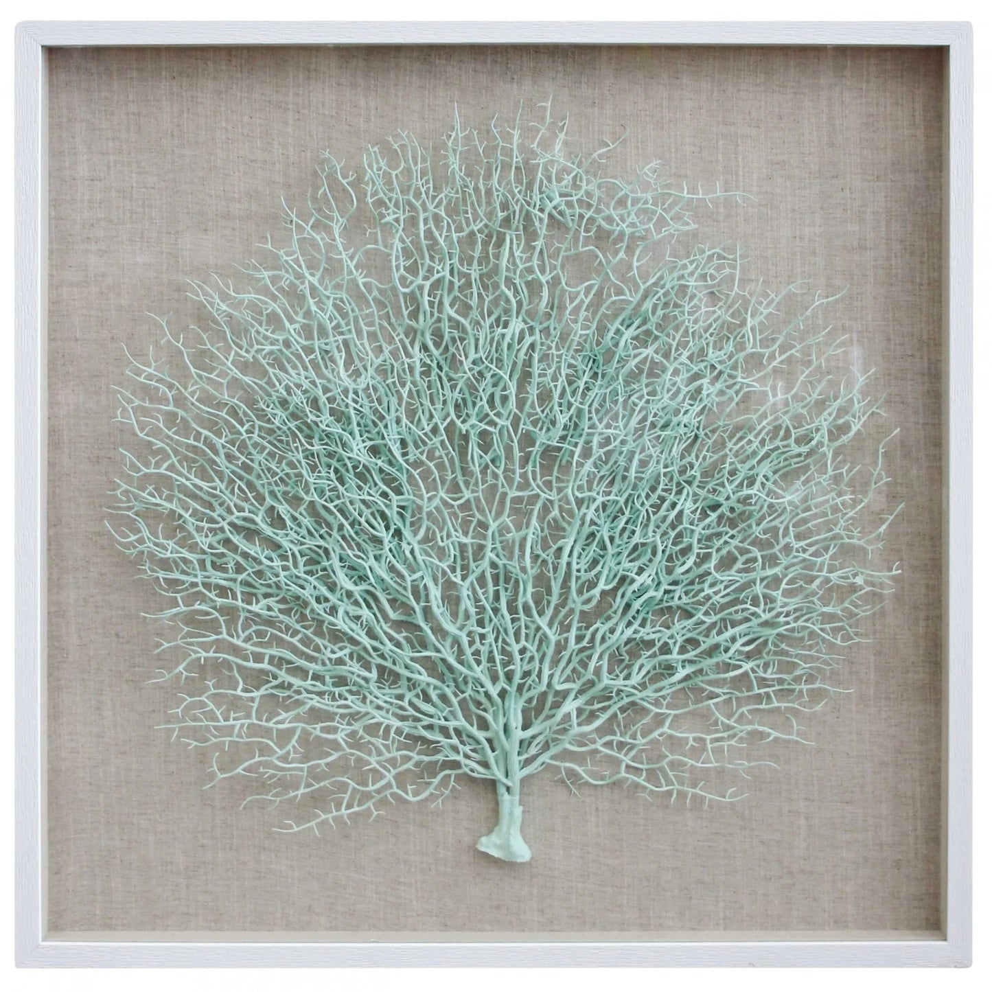 Framed Fan Coral Aquamarine - Final Touch Decor